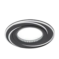 Светильник Gauss Aluminium AL016 круг, черный/хром, GU5.3 1/100