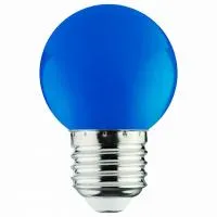 Лампа светодиодная G45 12LED blue E27/25/100