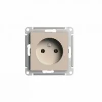 ATLASDESIGN РОЗЕТКА без заземления без шторок, 16А, механизм, ПЕСОЧНЫЙ