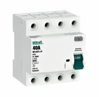 ВДТ 4P 40А 30мА тип AC 6кА УЗО-03 DEKraft