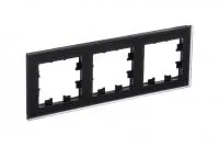 ATN331003 ATLASDESIGN NATURE 2-постовая РАМКА, МАТОВОЕ СТЕКЛО ЧЕРНЫЙ