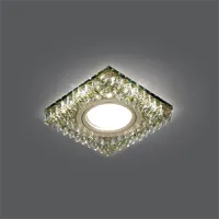 Светильник Gauss Backlight BL033 квадрат, шампань/кристалл/хром, GU5.3, LED 2700K 1/40