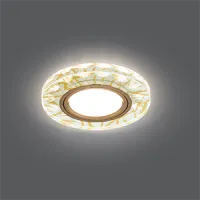 Светильник Gauss Backlight BL073 круг, золотой узор/золото, GU5.3, LED 2700K 1/40