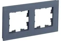 BRITE Рамка 2-мест. РУ-2-2-Бр стекло маренго матовый IEK