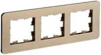 BRITE Рамка 3-мест. РУ-3-БрШ шамп. IEK