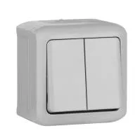 Переключатель двухклавишный Legrand Quteo