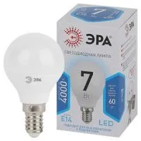 Лампочка светодиодная ЭРА STD LED P45-7W-840-E14 E14 / Е14 7Вт шар нейтральный белый свет