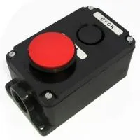 Пост кнопочный ПКЕ 222-2 черн.кн. + кр.грибок IP54