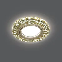 Светильник Gauss Backlight BL064 круг, золотой узор/золото, GU5.3, LED 2700K 1/40