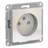 ATN000449 Розетка без з/к, 16А, механизм, со шторками, Жемчуг (10)