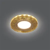 Светильник Gauss Backlight BL078 круг, золото/кристалл/золото, GU5.3, LED 2700K 1/40