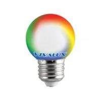Лампа светодиодная G45 12LED RGB E27/25/100