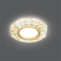 Светильник Gauss Backlight BL072, восьмигранник золотой узор/золото, GU5.3, LED 2700K 1/40