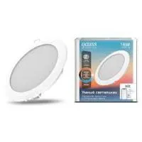 Свет-ик даунлайт GaussSmartHome 16W1600lm2700-4000К 220-240V IP20 165*38мм изм.цвет.тем+дим