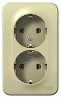 BLANCA О/У РОЗЕТКА двойная с заземл. без шт. ИЗОЛ.ПЛ.,16А, 250В, БЕЖЕВЫЙ
