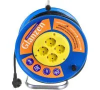 Удлинитель силовой на катушке GLANZEN 4 гн. ПВС 3х1,5 арт. EB-30-019