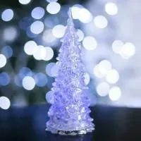 Игрушка световая "Ёлочка" (батарейки в комплекте) 18 см, 1 LED, RGB, прозрачная
