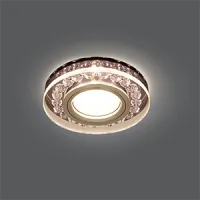 Светильник Gauss Backlight BL046 круг, черный/кристалл/хром, GU5.3, LED 2700K 1/40