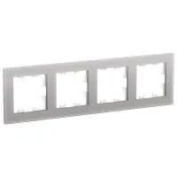 ATN320304 ATLASDESIGN NATURE 4-постовая РАМКА, СТЕКЛО АЛЮМИНИЙ