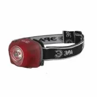 Фонарь GB-502 Налобный 3W LED, аварийный сигнал, 3хААА, 4 режима, бл ЭРА