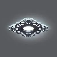 Светильник Gauss Backlight BL129 квадрат/узор, черный, GU5.3, 3W, LED 4000K, 1/40