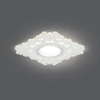 Светильник Gauss Backlight BL131 квадрат/узор, белый, GU 5.3, 3W, LED 3000K, 1/40