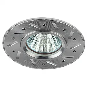KL41 SL Светильник ЭРА алюминиевый литой MR16,12V/220V, 50W серебро (100/2100)