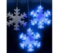 ULD-Е2703-120/DTA BLUE IP20 SNOWFLAKE Занавес фигурный "Снежинки" синий