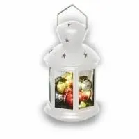 ULD-L1220-010/DTB/RGB WHITE Фонарь со светодиодной гирляндой внутри, на батарейке (не в/к). 10 с/д