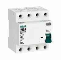 DEKraft ВДТ 4P 100A 100мА тип AC 6кА УЗО-03