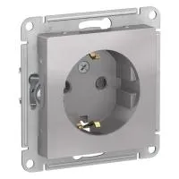 ATN000345 Розетка с з/к со шторками, 16А, механизм, АЛЮМИНИЙ (10)