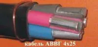 Кабель силовой АВВГ 4*25 с алюминиевыми жилами в ПВХ изоляции с ПВХ оболочкой, на напряжение 0,66кВ