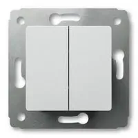Выключатель двухклавишный Legrand Cariva 773658, белый