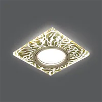 Светильник Gauss Backlight BL063 квадрат, золотой узор/золото, GU5.3, LED 2700K 1/40