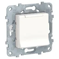 UNICA NEW РОЗЕТКА с заземл., со шторками, с крышкой, 16 А, 250 В, IP40, БЕЛЫЙ