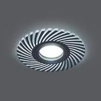Светильник Gauss Backlight BL132 круг/узор, черный, GU5.3, 3W, LED 4000K, 1/40