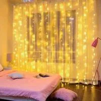 ЕNIG - 320W ЭРА Гирлянда LED Занавес 8 режимов 3*2 м теплый белый 320 LED IP20 220 V