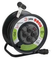 Удлинитель силовой ЭРА RMx-4es-3x2.5-20m-IP44(KG) на металлическая катушке с заземлением 4 розетки К