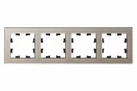 ATN320504 ATLASDESIGN NATURE 4-постовая РАМКА, СТЕКЛО ШАМПАНЬ