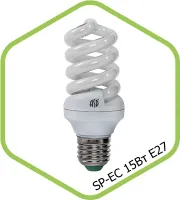 Лампа SPIRAL-econom 15Вт Е27 2700К  ASD (уп. 50)