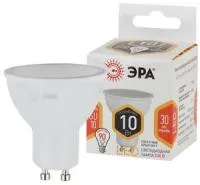 LED MR16-10W-827-GU10 ЭРА (диод, софит, 10Вт, тепл, GU10)