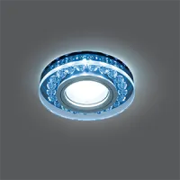 Светильник Gauss Backlight BL047 круг, черный/кристалл/хром, GU5.3, LED 4100K 1/40