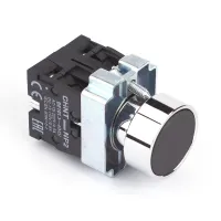Кнопка управления NP2-BA25 без подсветки черная, 1НО+1НЗ, IP40 (R)