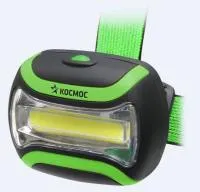 Светодиодный налобный фонарь KOC-H3WCOBLED, 3W  COB, широкий угол освещения, 3 режима работы, 180лм