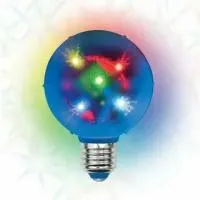 ULI-Q308 1,5W/RGB/E27 ДИСКО ШАР 3D Светодиодный светильник. Свечение 3D звёзды. 220В. Диаметр 8см.