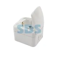 Розетка одноместная KRANZ Mini OG о/у с з/к, IP54 белая, KR-78-0604