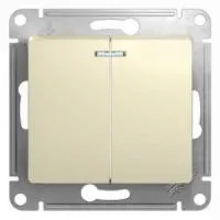 GSL000253 2-кл ВЫКЛ подсв., сх.5а, 10АХ, мех., БЕЖ (20)