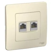 Blanca внутр Молочная Розетка 2-ая компьютерная RJ45
