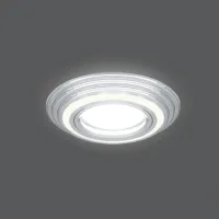 Светильник Gauss Backlight BL138 круг, хром, GU5.3, 3W, LED 3000K, 1/40