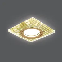 Светильник Gauss Backlight BL081 квадрат, золотые нити/золото, GU5.3, LED 2700K 1/40
